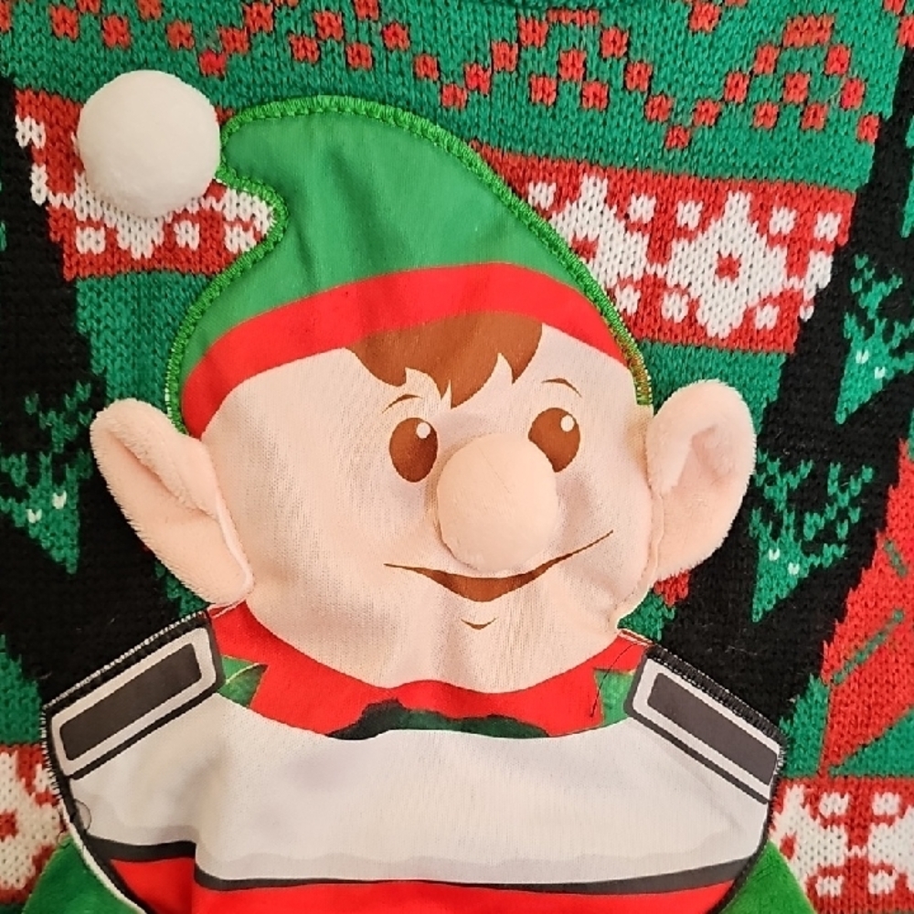 Holiday Elf Sweater in Green and Red - Picture 3 of 11
